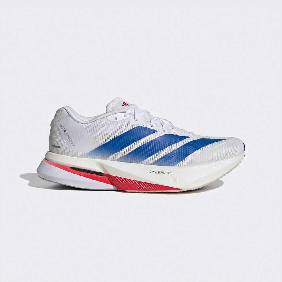 Adizero_Boston_13_Shoes_White blue 1 Adidas Adizero Boston 13 - Image 1